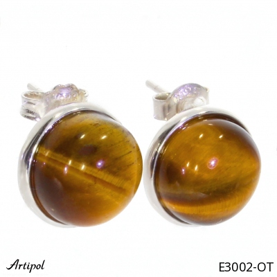 Earrings E3002-OT with real Tiger’s Eye