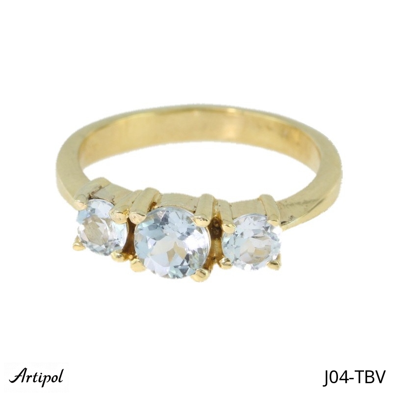 Ring J04-TBV mit echter Blauem Topas