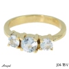 Ring J04-TBV with real Blue topaz gold plated