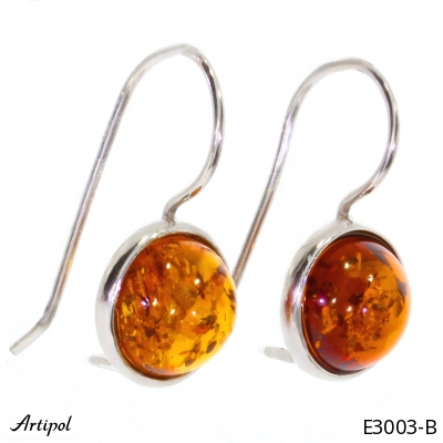 Earrings E3003-B with real Amber