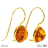 Earrings E3003-BV with real Amber