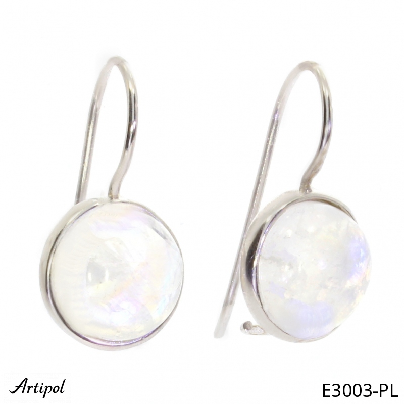 Boucles d'oreilles E3003-PL en Pierre de lune véritable