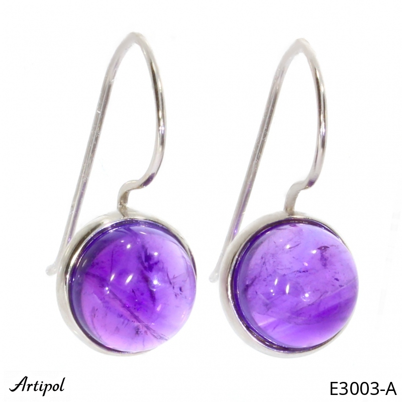 Earrings E3003-A with real Amethyst