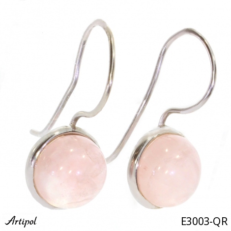 Boucles d'oreilles E3003-QR en Quartz rose véritable