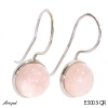 Boucles d'oreilles E3003-QR en Quartz rose véritable