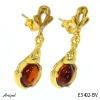 Earrings E3402-BV with real Amber