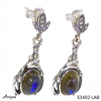 Boucles d'oreilles E3402-LAB en Labradorite véritable