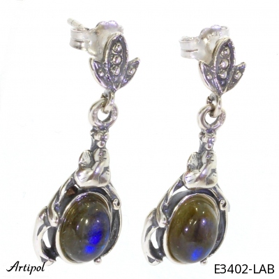 Earrings E3402-LAB with real Labradorite