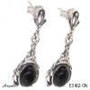 Earrings E3402-ON with real Black Onyx