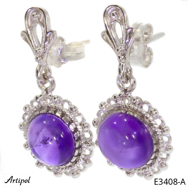 Boucles d'oreilles E3408-A en Améthyste véritable
