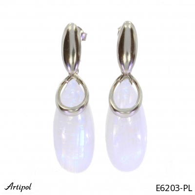Earrings E6203-PL with real Moonstone