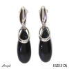 Earrings E6203-ON with real Black Onyx