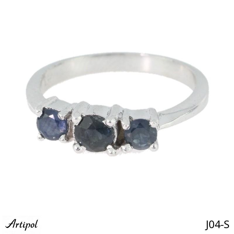 Ring J04-S with real Sapphire
