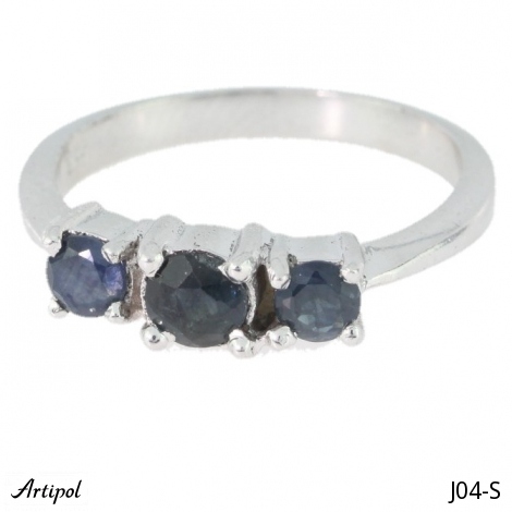 Ring J04-S with real Sapphire