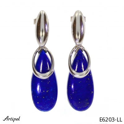 Earrings E6203-LL with real Lapis lazuli