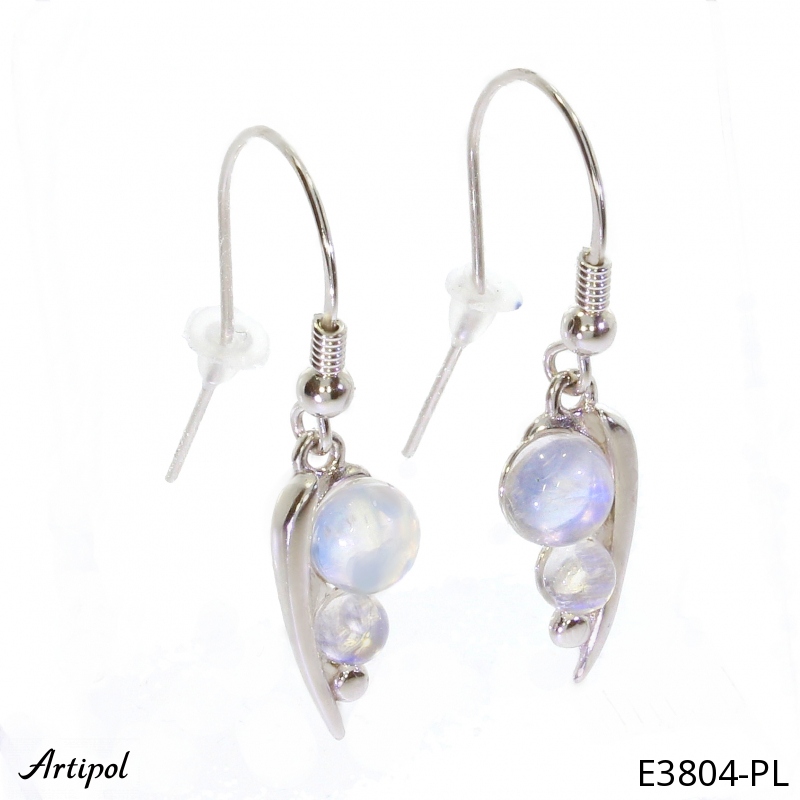 Boucles d'oreilles E3804-PL en Pierre de lune véritable