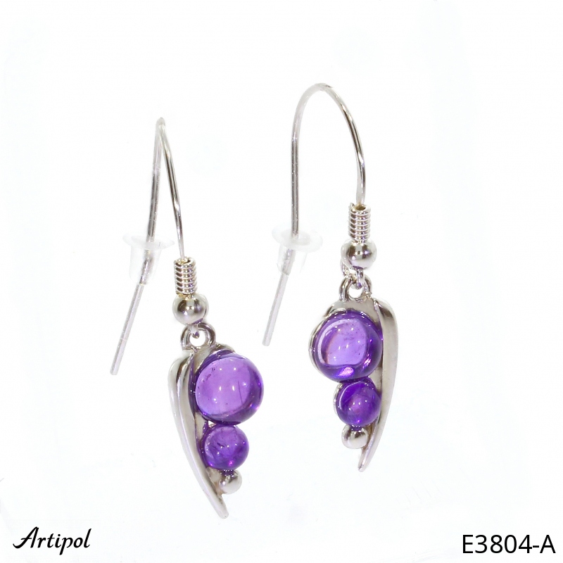 Boucles d'oreilles E3804-A en Améthyste véritable