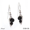 Earrings E3804-ON with real Black Onyx