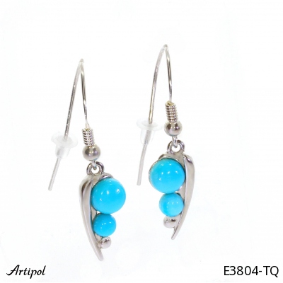 Boucles d'oreilles E3804-TQ en Turquoise véritable