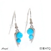 Earrings E3804-TQ with real Turquoise