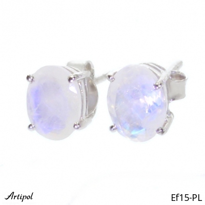 Earrings EF15-PL with real Moonstone
