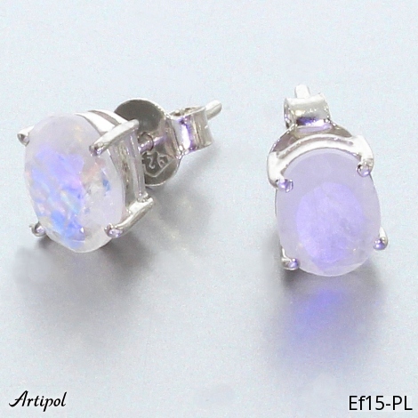 Earrings EF15-PL with real Moonstone