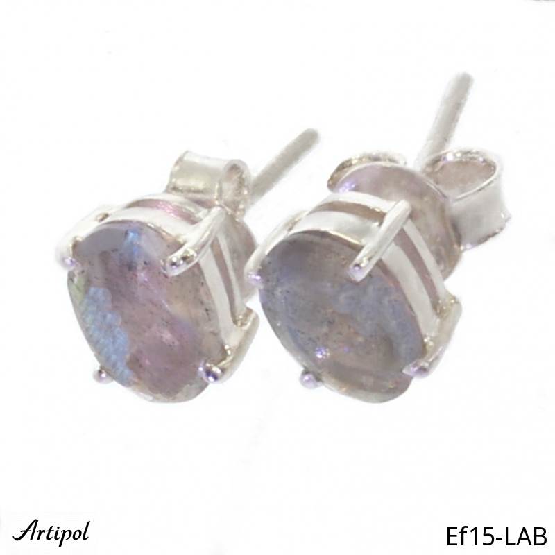 Earrings EF15-LAB with real Labradorite