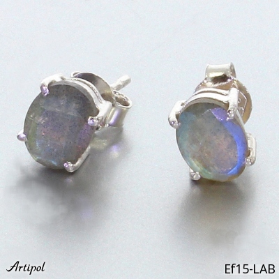 Earrings EF15-LAB with real Labradorite