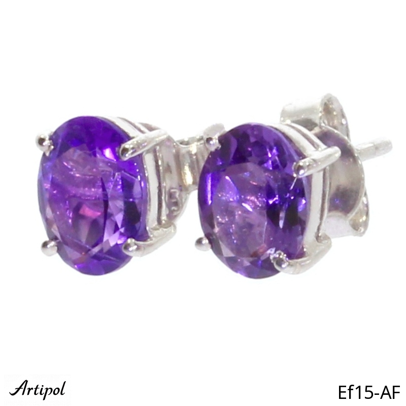 Earrings EF15-AF with real Amethyst