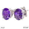 Earrings Ef15-AF with real Amethyst faceted