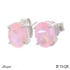 Earrings EF15-QR with real Rose quartz