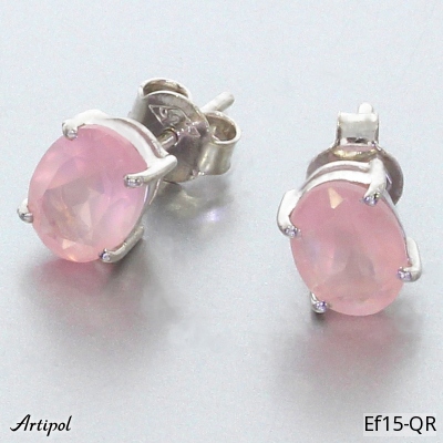 Kolczyki EF15-QR z Kwarcem różowym