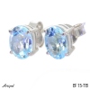 Boucles d'oreilles EF15-TB en Topaze bleue véritable