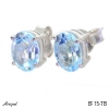 Earrings Ef15-TB with real Blue topaz