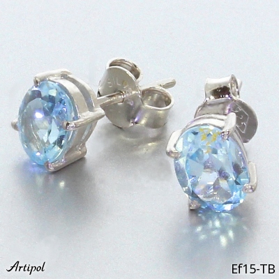 Earrings EF15-TB with real Blue topaz
