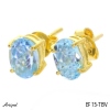 Boucles d'oreilles EF15-TBV en Topaze bleue véritable