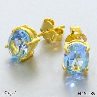 Earrings EF15-TBV with real Blue topaz