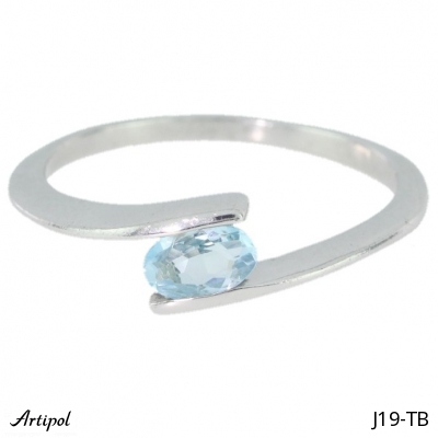 Bague J19-TB en Topaze bleue véritable