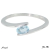 Ring J19-TB with real Blue Topaz