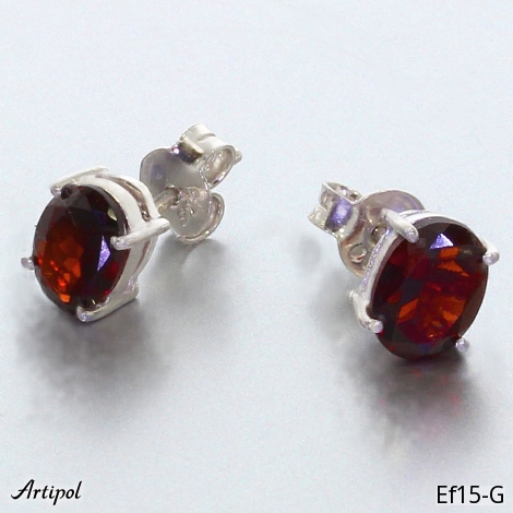 Earrings EF15-G with real Garnet