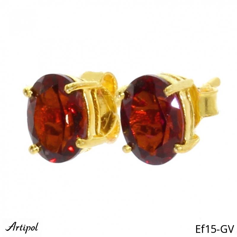 Earrings EF15-GV with real Garnet