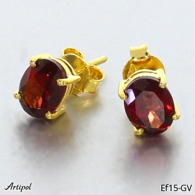 Earrings EF15-GV with real Garnet