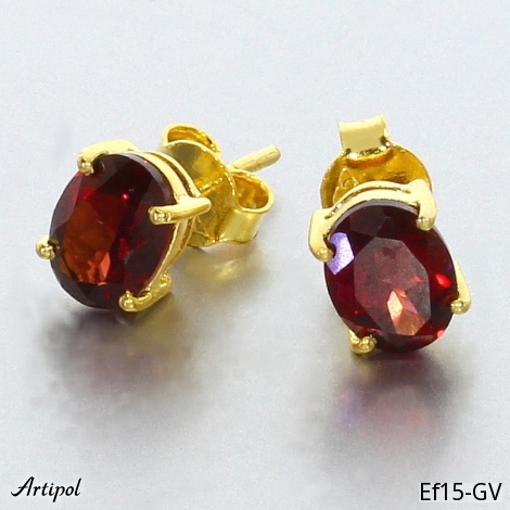 Ohrringe EF15-GV mit echter Granat