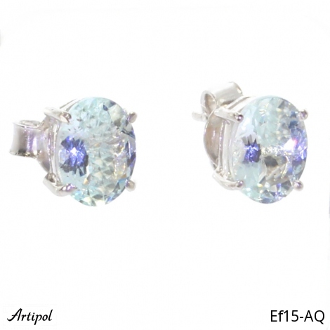 Earrings EF15-AQ with real Aquamarine
