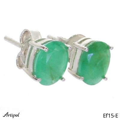 Earrings EF15-E with real Emerald