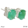 Boucles d'oreilles EF15-E en Emeraude véritable