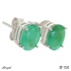 Earrings Ef15-E with real Emerald
