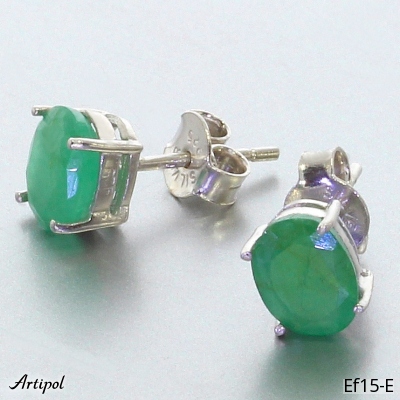 Earrings EF15-E with real Emerald