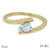 Ring J19-TBV with real Blue topaz gold plated