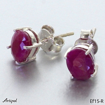 Earrings EF15-R with real Ruby
